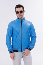 Load image into Gallery viewer, Monza Blue Lambskin Men Leather Jacket
