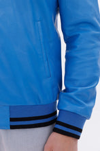 Load image into Gallery viewer, Monza Blue Lambskin Men Leather Jacket