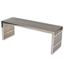 Load image into Gallery viewer, Modern Mid-Century Stainless Steel Accent Bench