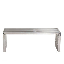 Load image into Gallery viewer, Modern Mid-Century Stainless Steel Accent Bench