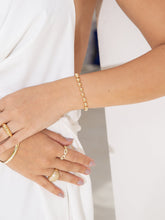 Load image into Gallery viewer, Gold Ball Chain Beaded Bracelet (I595)