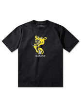 Load image into Gallery viewer, Market Studios Yellow Panther Tee - Washed Black