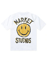 Load image into Gallery viewer, Market Studios Smiley Doodle Tee - White