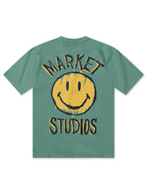 Load image into Gallery viewer, Market Studios Smiley Doodle Tee - Malachite Green