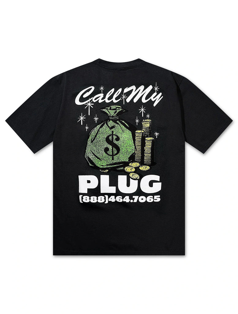 Market Studios Call My Plug Tee - Washed Black