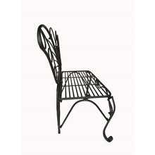 Load image into Gallery viewer, Modern Outdoor Butterfly Garden Bench in Black Metal Finish