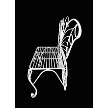 Load image into Gallery viewer, Modern Outdoor Butterfly Garden Bench in White Metal Finish
