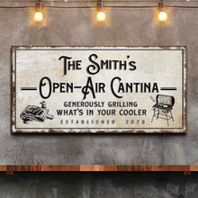 Load image into Gallery viewer, Family Open Air Cantina Sign
