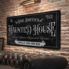 Load image into Gallery viewer, Personalized Haunted House Sign II