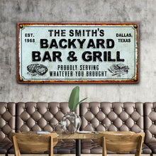 Load image into Gallery viewer, Backyard Bar &amp; Grill Sign XXIV