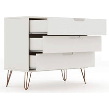 Load image into Gallery viewer, Modern Scandinavian Style Bedroom 3-Drawer Dresser in Off-White Finish