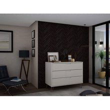 Load image into Gallery viewer, Modern Scandinavian Style Bedroom 3-Drawer Dresser in Off-White Finish