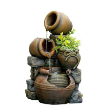 Load image into Gallery viewer, 2-in-1 Outdoor Polyresin 15-Gallon Pouring Pots Water Fountain Planter