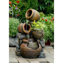Load image into Gallery viewer, 2-in-1 Outdoor Polyresin 15-Gallon Pouring Pots Water Fountain Planter