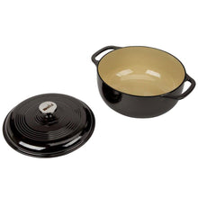 Load image into Gallery viewer, Round 6-Quart Black Enamel Cast Iron Dutch Oven with Lid