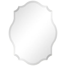 Load image into Gallery viewer, Modern Frameless 32 x 24 inch Scalloped Beveled Accent Bathroom Mirror