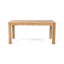 Load image into Gallery viewer, Modern Farmhouse 63-inch Solid Wood Dining Table in Rustic Light Brown Finish
