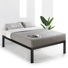 Load image into Gallery viewer, Twin size 18 Inch Easy Assemble Metal Platform Bed Frame Wooden Slats