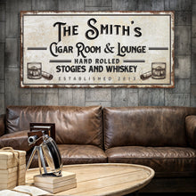 Load image into Gallery viewer, Personalized Cigar Room and Lounge Sign II