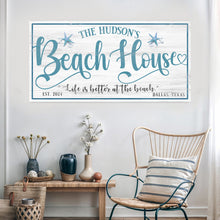 Load image into Gallery viewer, Personalized Beach House Sign II
