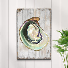 Load image into Gallery viewer, Oyster Shell Coastal Portrait Canvas Wall Art