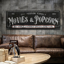 Load image into Gallery viewer, Personalized Movies &amp; Popcorn Sign II
