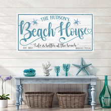 Load image into Gallery viewer, Personalized Beach House Sign II