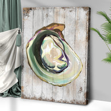 Load image into Gallery viewer, Oyster Shell Coastal Portrait Canvas Wall Art
