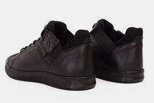 Load image into Gallery viewer, The Mumbai Black Leather Men Sneaker Final Sale!