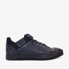 Load image into Gallery viewer, The Mumbai Navy Blue Leather Men Sneaker Final Sale!