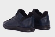 Load image into Gallery viewer, The Mumbai Navy Blue Leather Men Sneaker Final Sale!