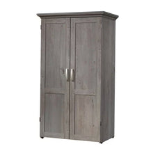 Load image into Gallery viewer, Armoire with Drop Leaf Laptop Desk Craft Table in Grey Oak Finish - Made in USA