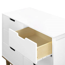 Load image into Gallery viewer, Modern Mid-Century Style 6-Drawer Double Dresser in White Walnut Wood Finish