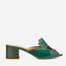 Load image into Gallery viewer, The Magnolia Green Glitter Leather Women Sandal
