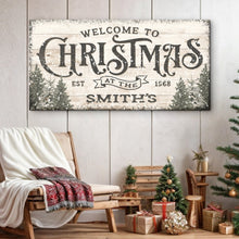 Load image into Gallery viewer, Family Welcome To Christmas Sign III