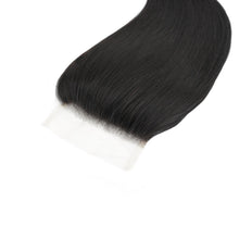 Load image into Gallery viewer, Malaysian Straight 4x4 Transparent Lace Human Hair Closure