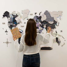 Load image into Gallery viewer, 3D LUMINOUS LED Wooden World Map 2.0 Nordik