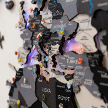 Load image into Gallery viewer, 3D LUMINOUS LED Wooden World Map 2.0 Nordik