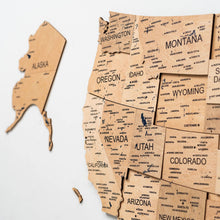 Load image into Gallery viewer, Wooden 3d Map of USA - Gold