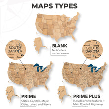 Load image into Gallery viewer, Wooden 3d Map of USA - Gold