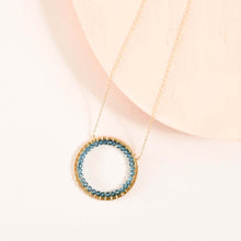 Load image into Gallery viewer, London Blue Quartz Halo Jewelry Set
