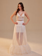Load image into Gallery viewer, Mermaid Petticoat Skirt  with  Waist Corsage  , Bridal Crinoline Slip