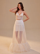 Load image into Gallery viewer, Mermaid Petticoat Skirt  with  Waist Corsage  , Bridal Crinoline Slip