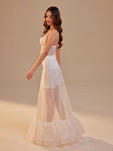 Load image into Gallery viewer, Mermaid Petticoat Skirt  with  Waist Corsage  , Bridal Crinoline Slip