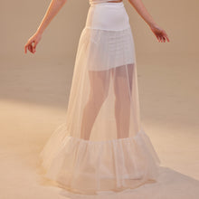 Load image into Gallery viewer, Mermaid Petticoat Skirt  with  Waist Corsage  , Bridal Crinoline Slip