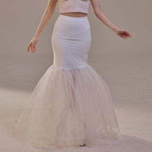 Load image into Gallery viewer, Mermaid Petticoat with Corsage and Hard Net Tulle Underskirt  ,Wedding Crinoline with Petticoat Netting Fabric