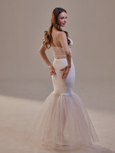 Load image into Gallery viewer, Mermaid Petticoat with Corsage and Hard Net Tulle Underskirt  ,Wedding Crinoline with Petticoat Netting Fabric