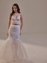 Load image into Gallery viewer, Mermaid Petticoat with Corsage and Hard Net Tulle Underskirt  ,Wedding Crinoline with Petticoat Netting Fabric