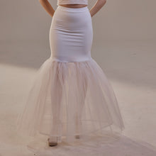 Load image into Gallery viewer, Mermaid Petticoat with Corsage and Hard Net Tulle Underskirt  ,Wedding Crinoline with Petticoat Netting Fabric