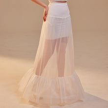 Load image into Gallery viewer, Mermaid Petticoat Skirt  with  Waist Corsage  , Bridal Crinoline Slip